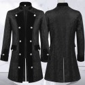 Distressed Patchwork Mid-Length Men's Coat