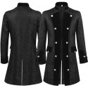 Distressed Patchwork Mid-Length Men's Coat