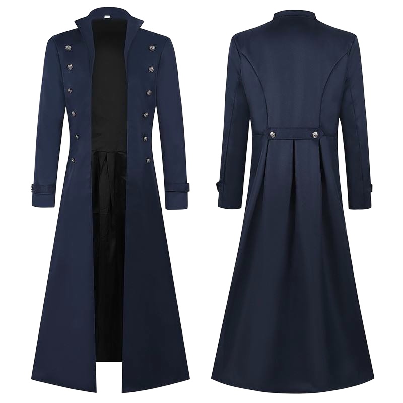 Retro-Style Long Formal Coat