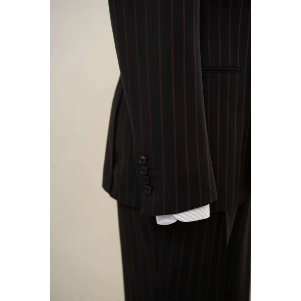 Slim-Fit Business Wool Suit
