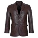 Men's Casual Leather Blazer