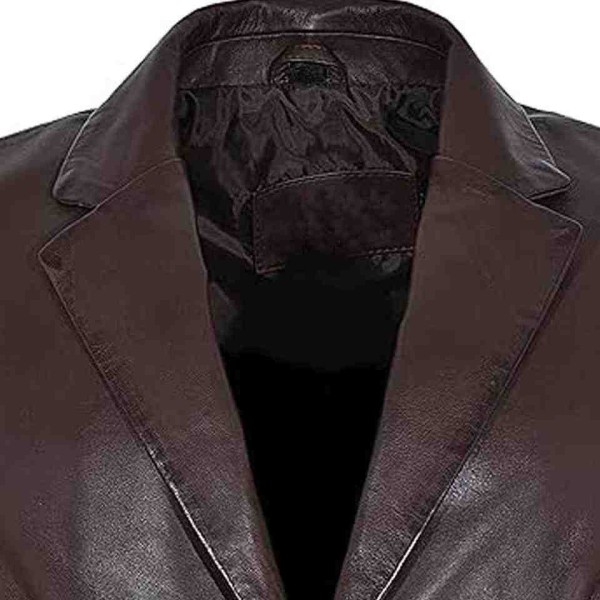 Men's Casual Leather Blazer