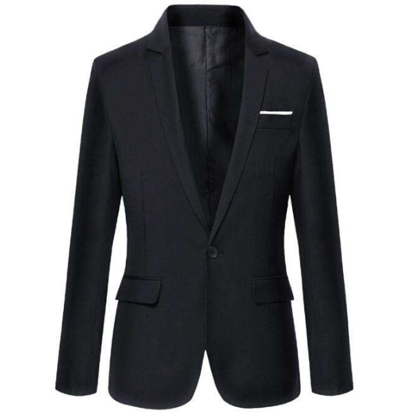 Single-Button Men's Casual Blazer