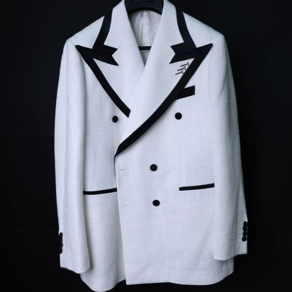 Breathable Color-Block Slim-Fit Formal Suit