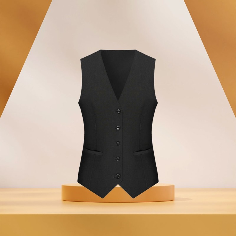Comfortable & Breathable Solid-Color Suit Vest