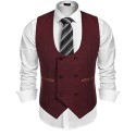 Slim-Fit Double-Breasted Business Suit Vest