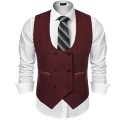 Slim-Fit Double-Breasted Business Suit Vest