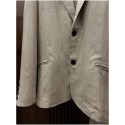 Loose-Fit Vintage Linen Suit Jacket