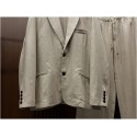 Loose-Fit Vintage Linen Suit Jacket