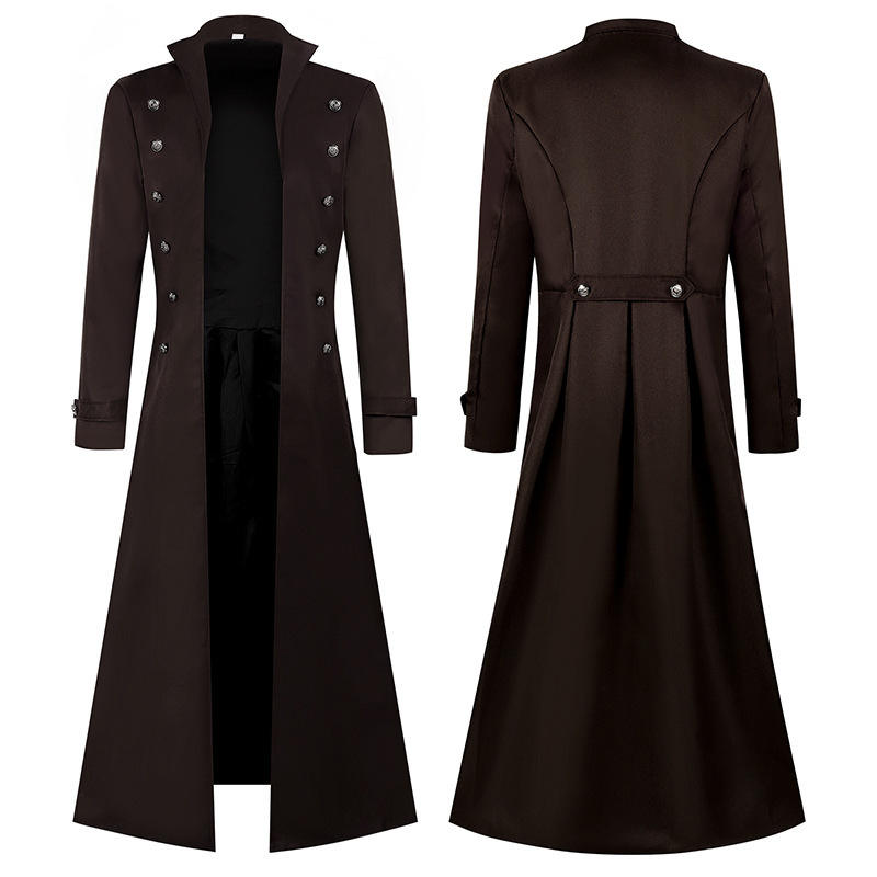 Vintage-Style Long Formal Coat