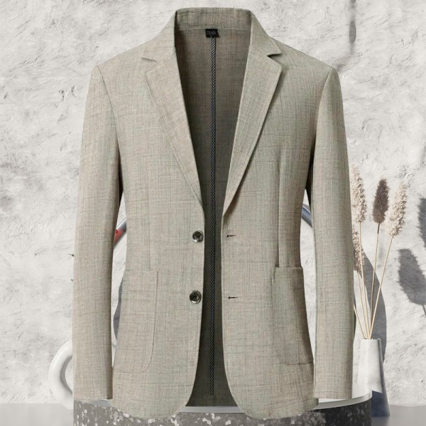 Lightweight & Breathable Solid-Color Men's Suit Jacket
