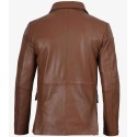 Top-Grain Cowhide Slim-Fit Business Leather Jacket