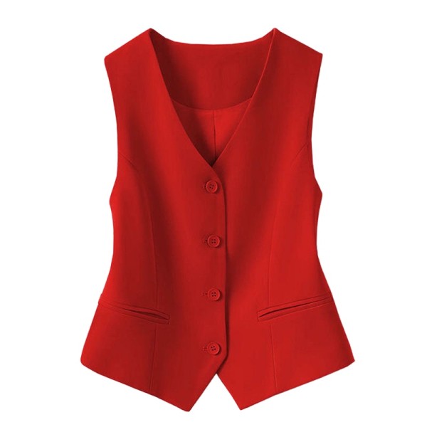 Slimming Vintage V-Neck Women's Suit Vest