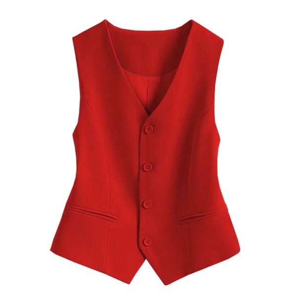 Slimming Vintage V-Neck Women's Suit Vest