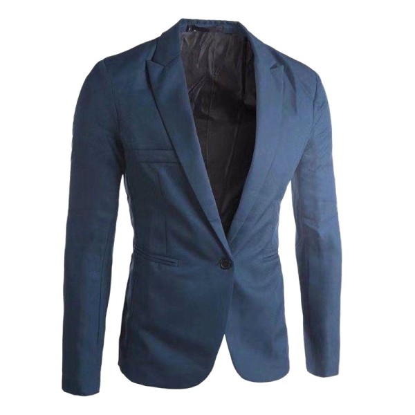 Slim-Fit, Structured, & Wrinkle-Resistant Men's Black Suit Jacket