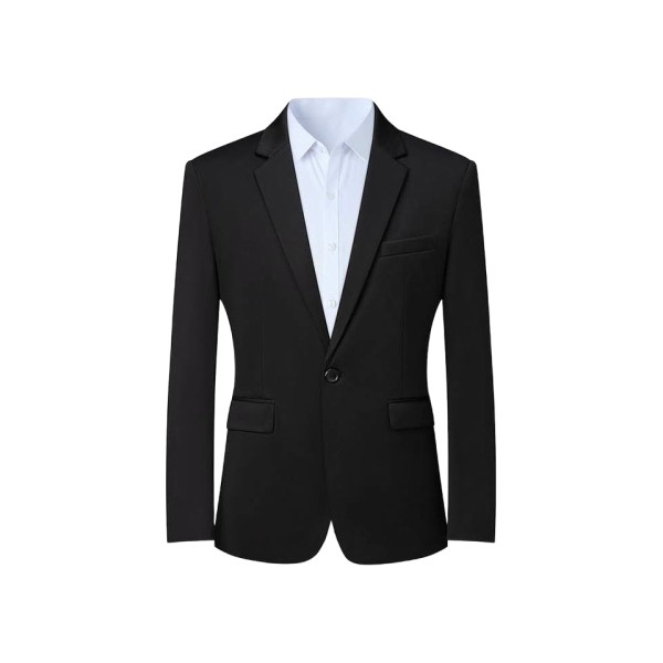 Minimalist Solid-Color Slim-Fit Blazer