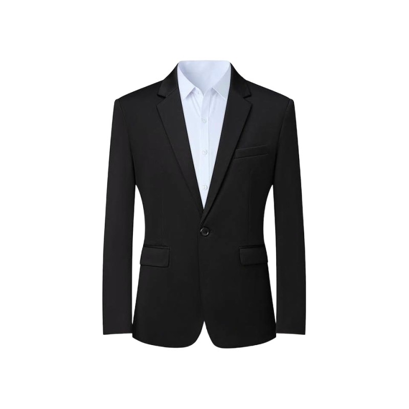 Minimalist Solid-Color Slim-Fit Blazer