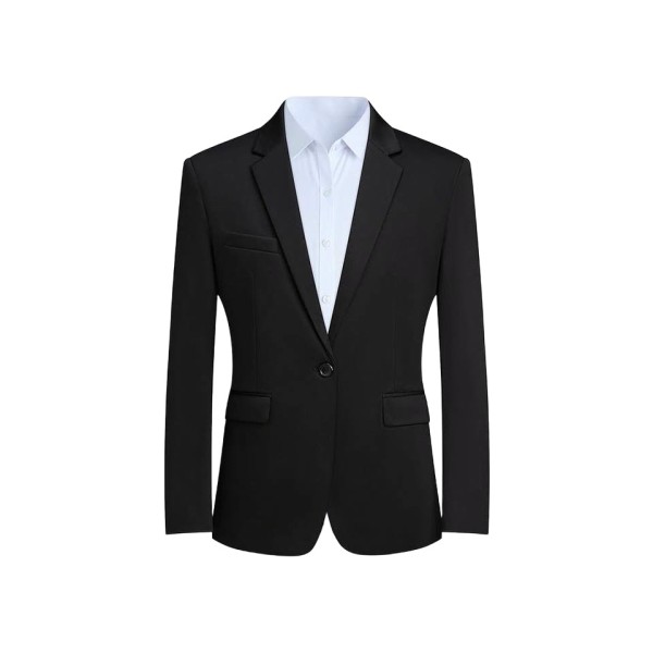 Minimalist Solid-Color Slim-Fit Blazer