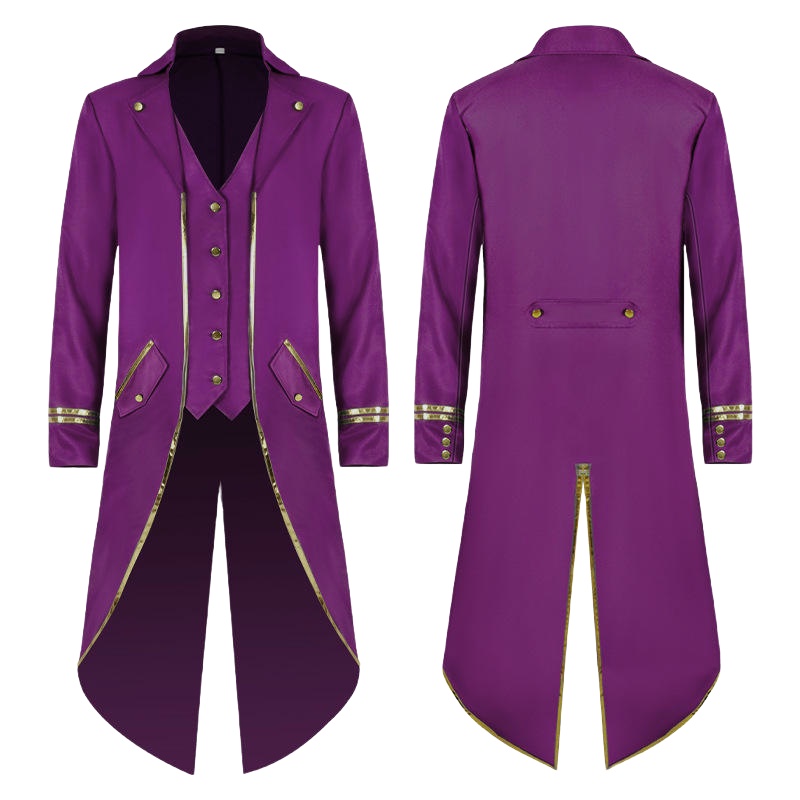 Retro-Style Stand-Collar Long Coat