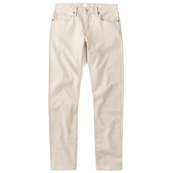 Slim-Fit Stretch Business-Casual White Trousers