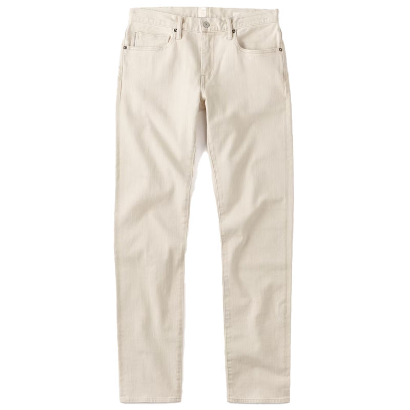 Slim-Fit Stretch Business-Casual White Trousers