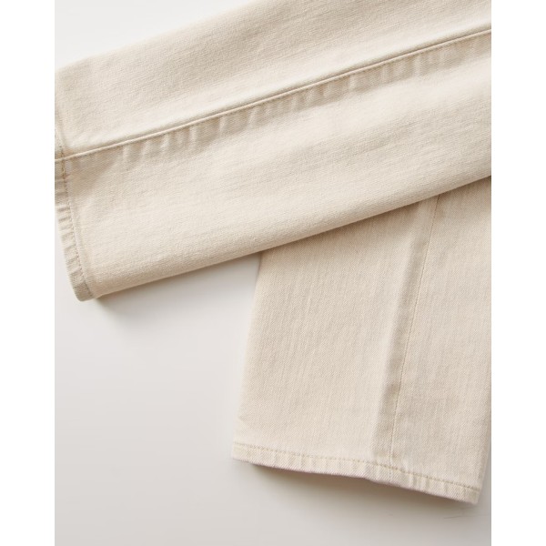 Slim-Fit Stretch Business-Casual White Trousers