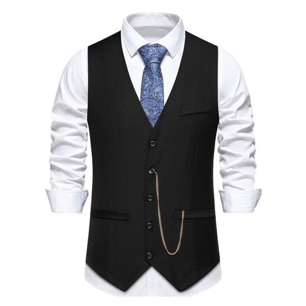 Slim-Fit Polyester Business Waistcoat