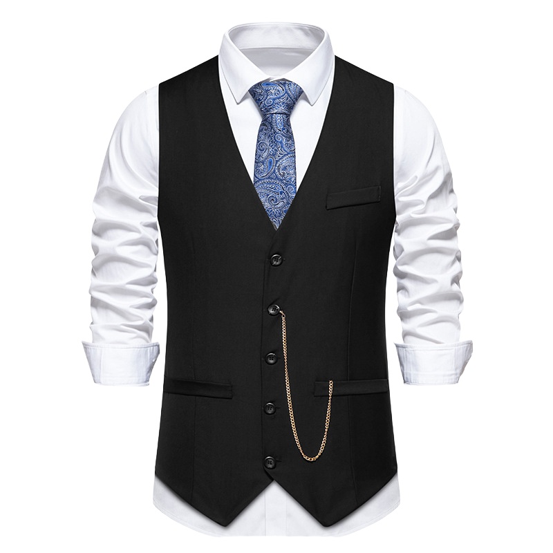 Slim-Fit Polyester Business Waistcoat