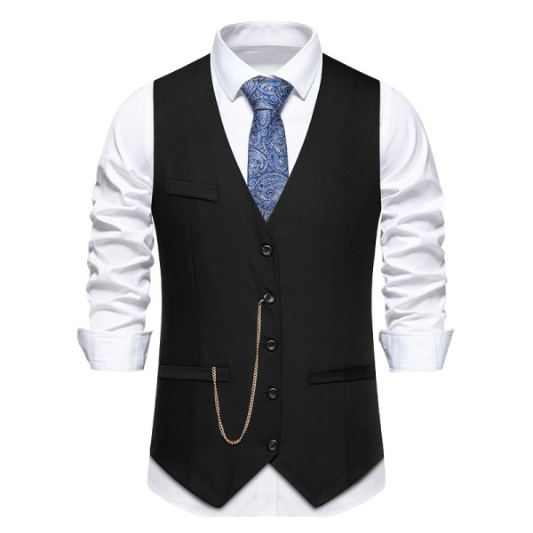 Slim-Fit Polyester Business Waistcoat
