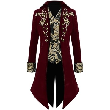 Ornate Embroidered Blue Tailcoat (Performance Wear)