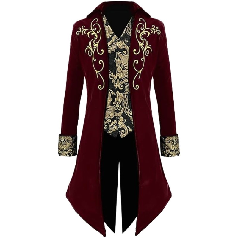 Ornate Embroidered Blue Tailcoat (Performance Wear)