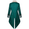 Retro Jacquard Slim-Fit Long Coat