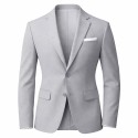 Slim-Fit Linen-Blend Business Blazer