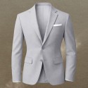 Slim-Fit Linen-Blend Business Blazer