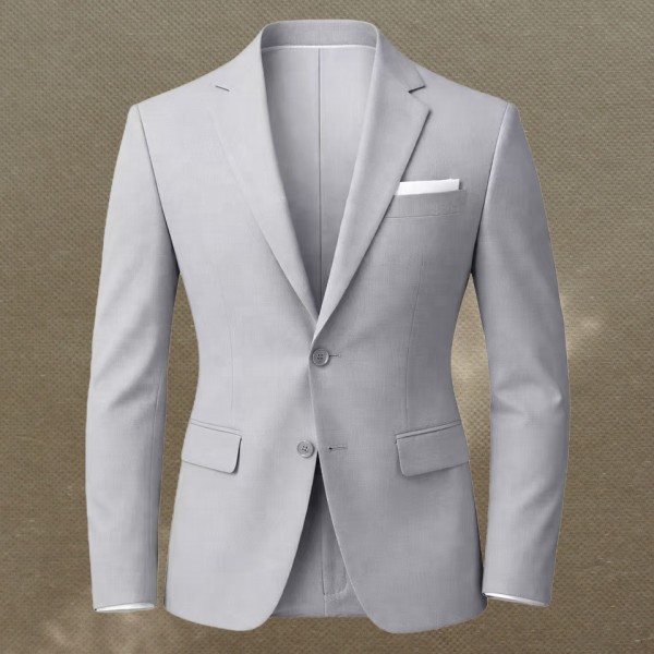 Slim-Fit Linen-Blend Business Blazer