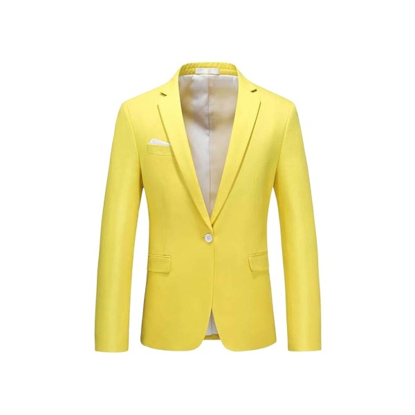 Slim-Fit, Pure Wool, Single-Breasted Business Blazer