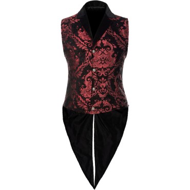Jacquard Steampunk-Style Men's Vest