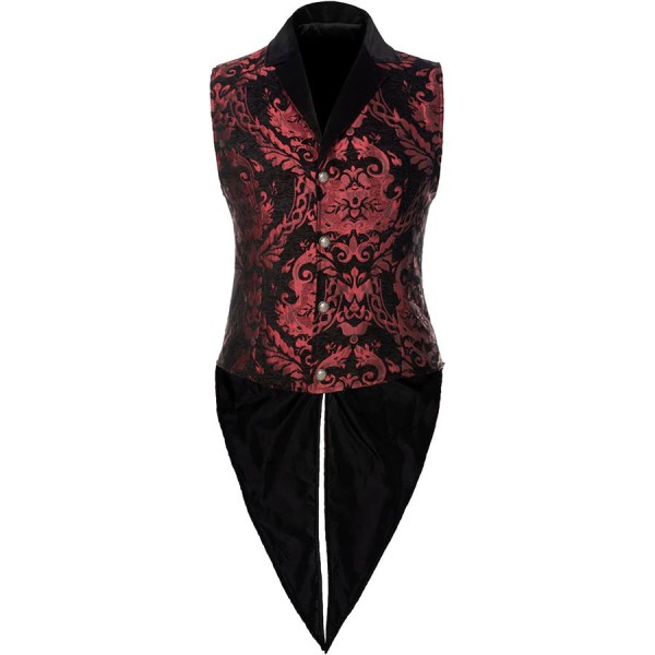 Jacquard Steampunk-Style Men's Vest