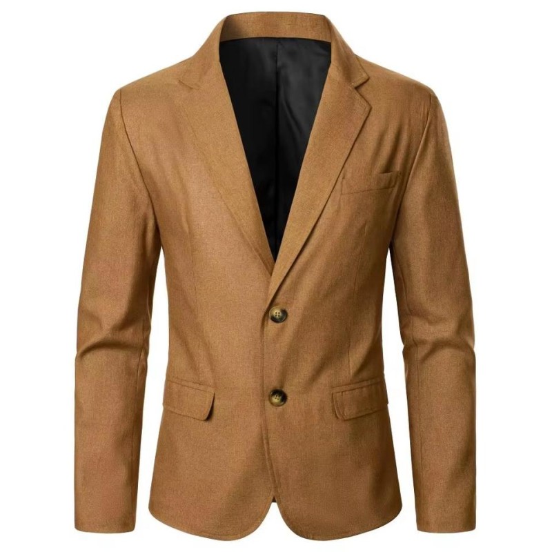 Slim-Fit, Solid-Color Business Blazer