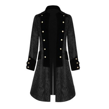 Textured, Breathable Stand-Collar Trench Coat
