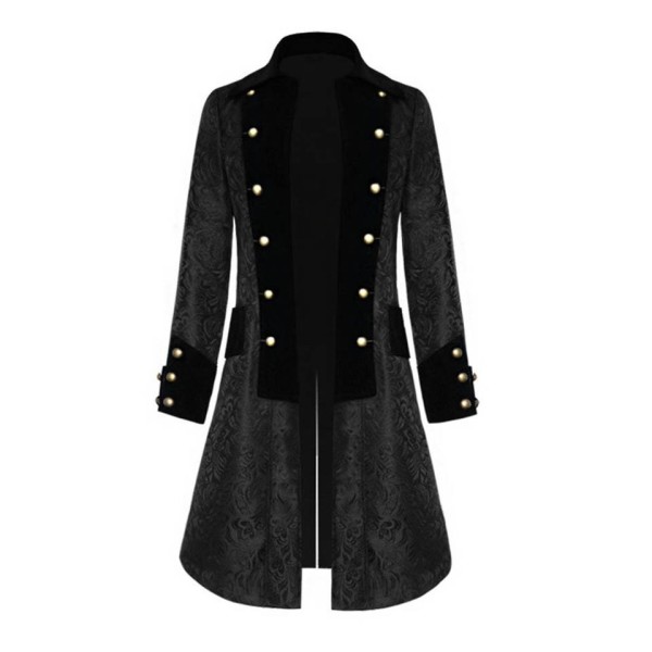 Textured, Breathable Stand-Collar Trench Coat