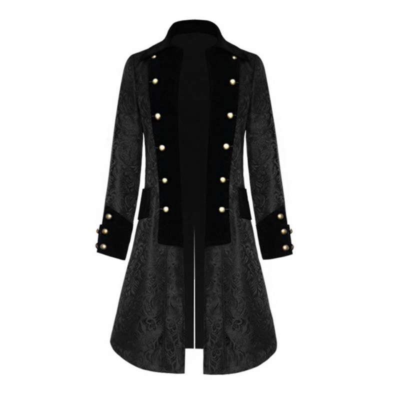 Textured, Breathable Stand-Collar Trench Coat