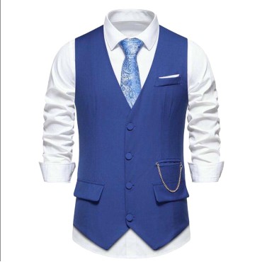 Comfortable, Breathable Single-Breasted Suit Vest
