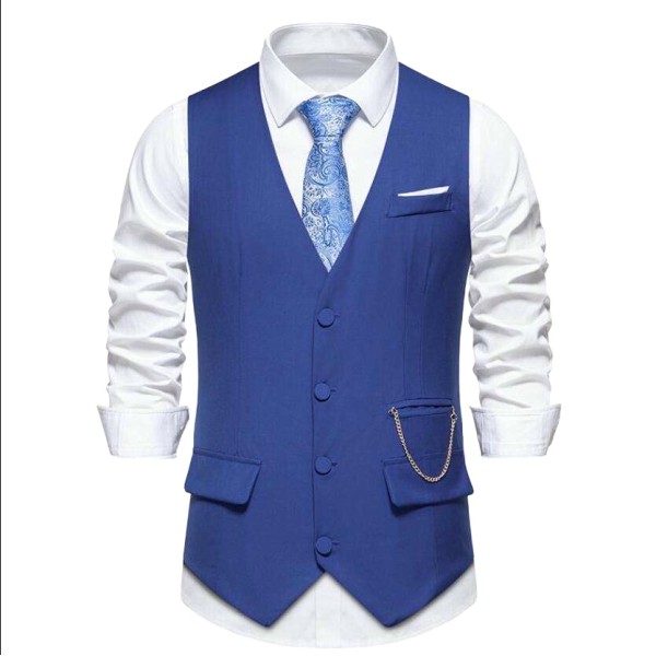 Comfortable, Breathable Single-Breasted Suit Vest