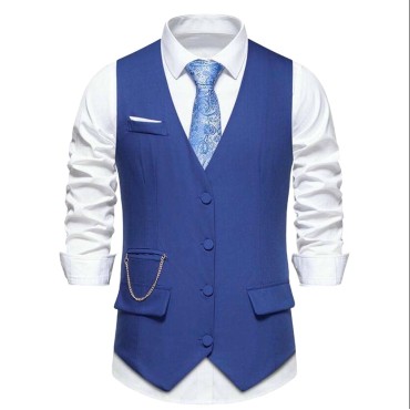 Comfortable, Breathable Single-Breasted Suit Vest
