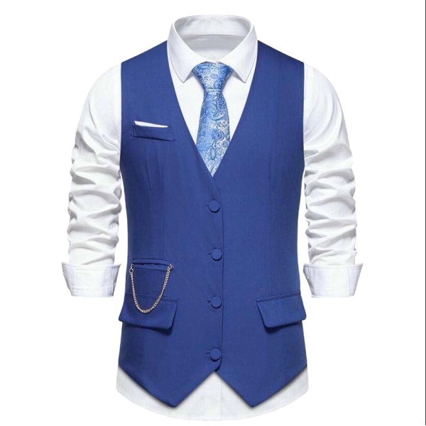 Comfortable, Breathable Single-Breasted Suit Vest