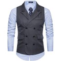 Cotton Striped Business Vest