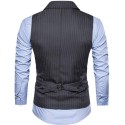Cotton Striped Business Vest