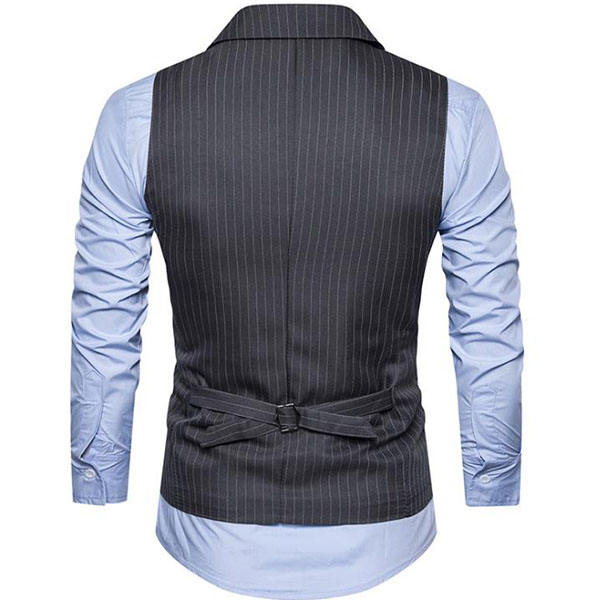 Cotton Striped Business Vest