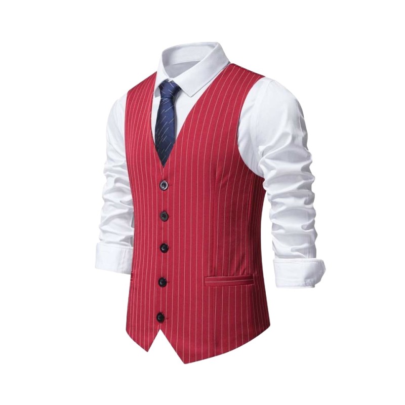 Business Casual Striped Suit Vest